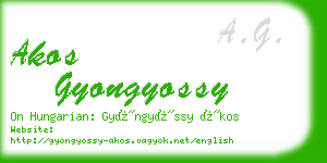 akos gyongyossy business card